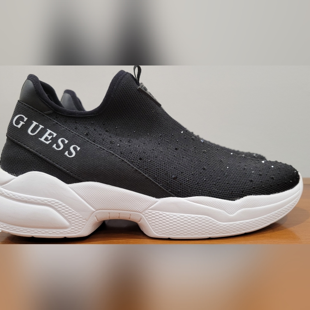 Guess Women's Sneakers with Black Rhinestones